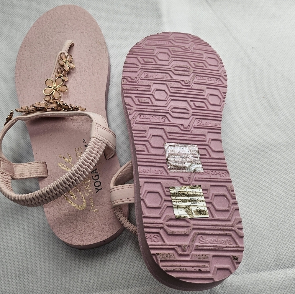 Cali Yoga Foam Meditation Embellished Slingback Thong Sandels Size 8 - Picture 7 of 8